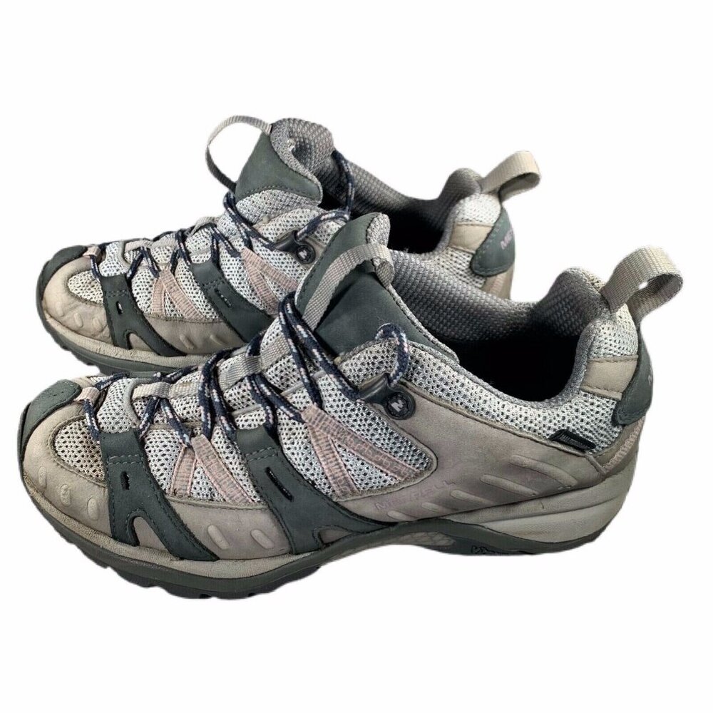 Merrell Womens Siren Sport Hiking Trail Shoes Gore-Tex Gray Lace Up Sz 7.5 Outdo - Picture 3 of 9